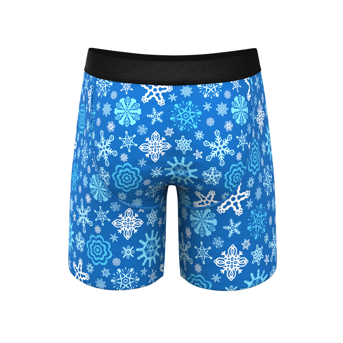 The Melt In Your Mouth | Glow In The Dark Naughty Snowflakes Ball Hammock® Boxer - Long Leg - Shinesty