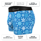 The Melt In Your Mouth | Glow In The Dark Naughty Snowflakes Ball Hammock® Pouch Trunks Underwear - Shinesty