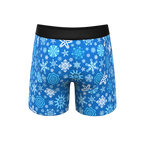 The Melt In Your Mouth | Glow in the Dark Naughty Snowflakes Ball Hammock® Pouch Underwear With Fly - Shinesty