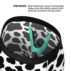 The Milk Me | Cow Print Ball Hammock® Boxer - Long Leg - Shinesty