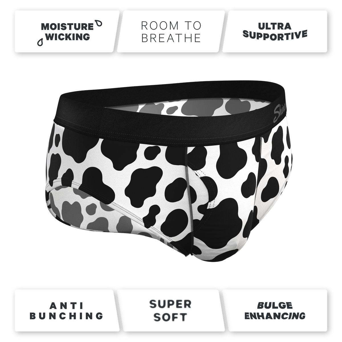 The Milk Me | Cow Print Ball Hammock® Pouch Underwear Briefs - Shinesty