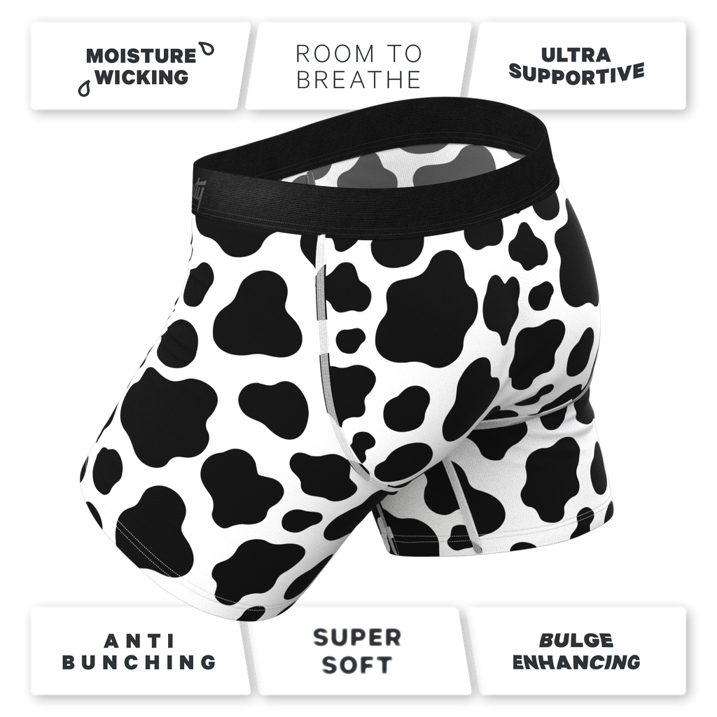 The Milk Me | Cow Print Ball Hammock® Pouch Underwear - Shinesty
