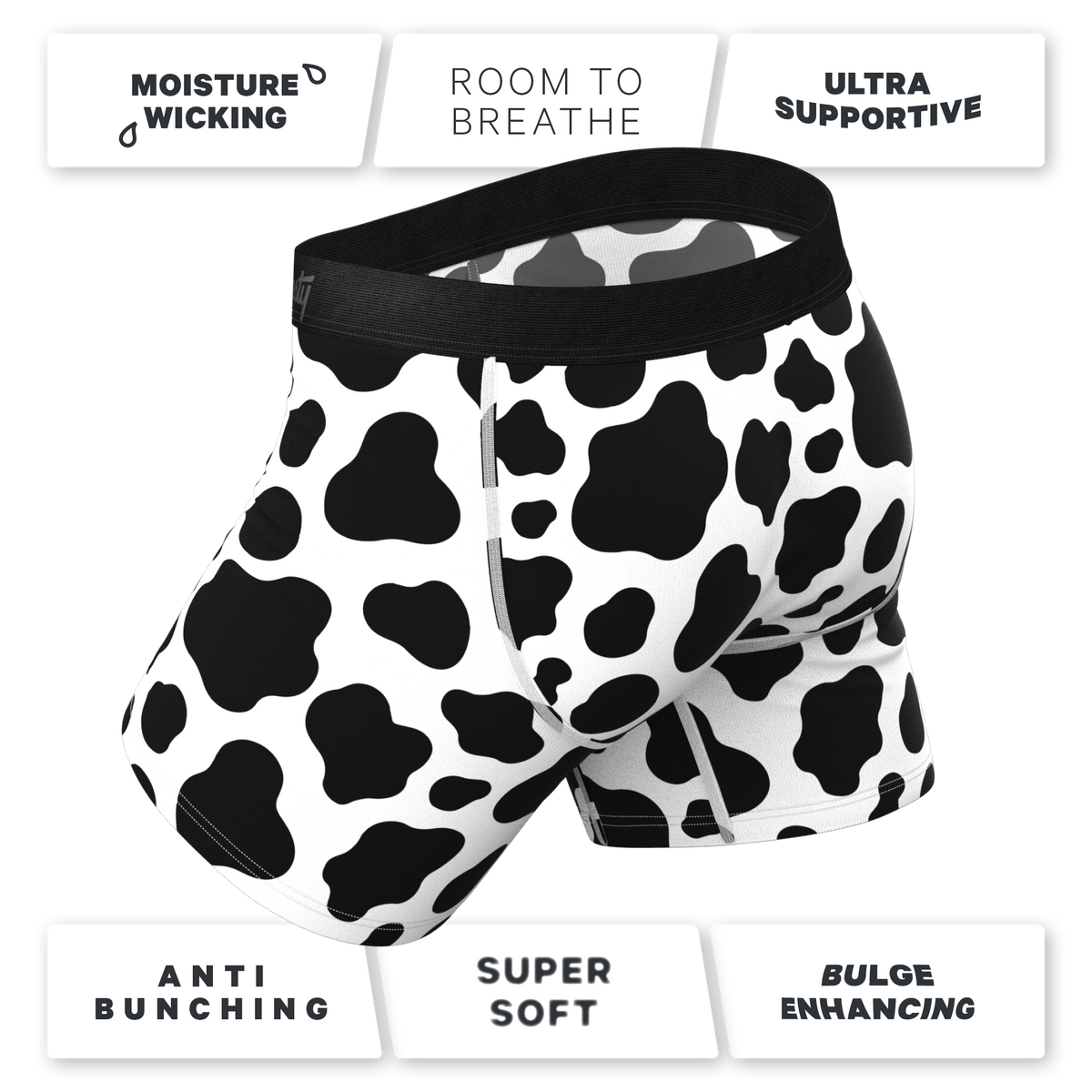 The Milk Me | Cow Print Ball Hammock® Pouch Underwear - Shinesty
