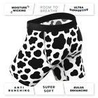 The Milk Me | Cow Print Ball Hammock® Boxer - Long Leg - Shinesty