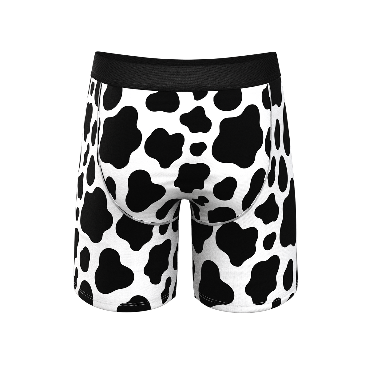 The Milk Me | Cow Print Ball Hammock® Boxer - Long Leg - Shinesty