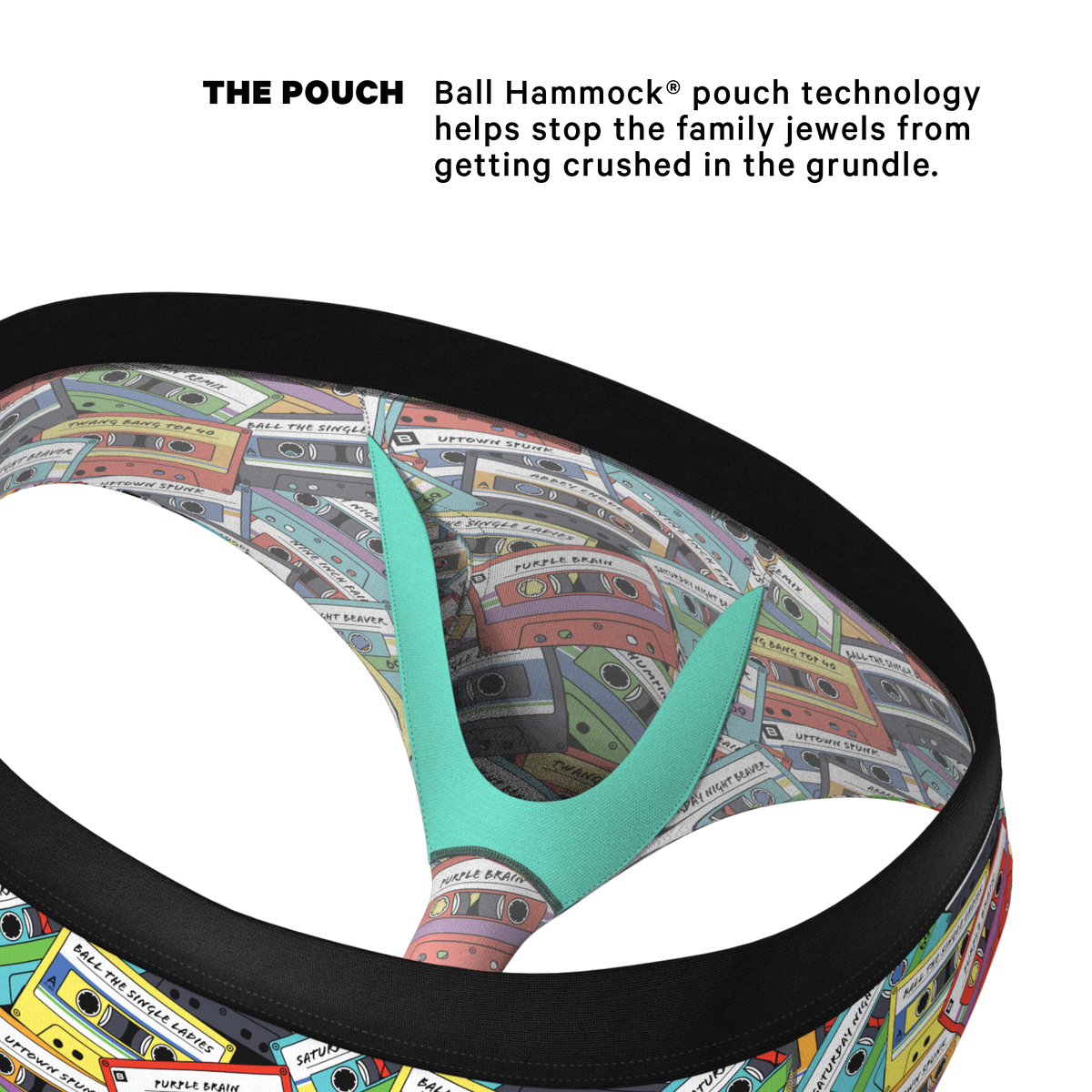The Mixtape | Cassette Tapes Ball Hammock® Pouch Underwear Briefs - Shinesty