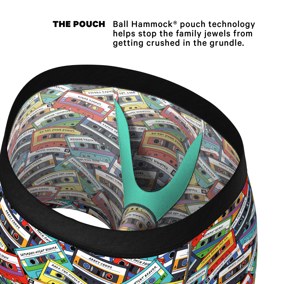 The Mixtape | Cassette Tapes Ball Hammock® Pouch Underwear - Shinesty