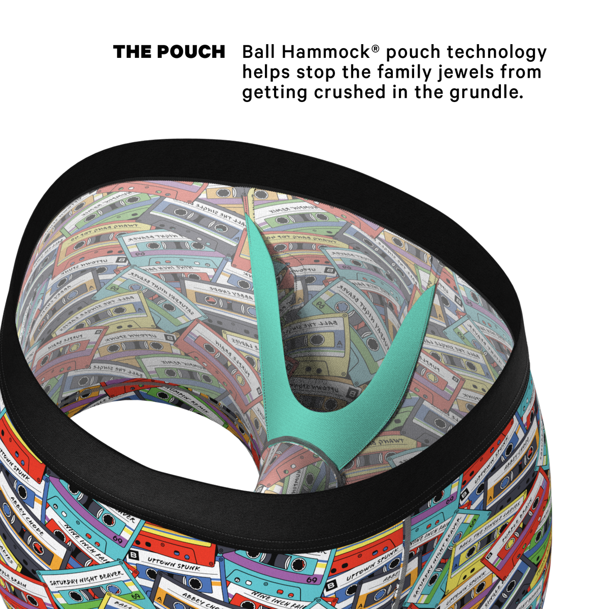The Mixtape | Cassette Tapes Ball Hammock® Pouch Trunk Underwear - Shinesty