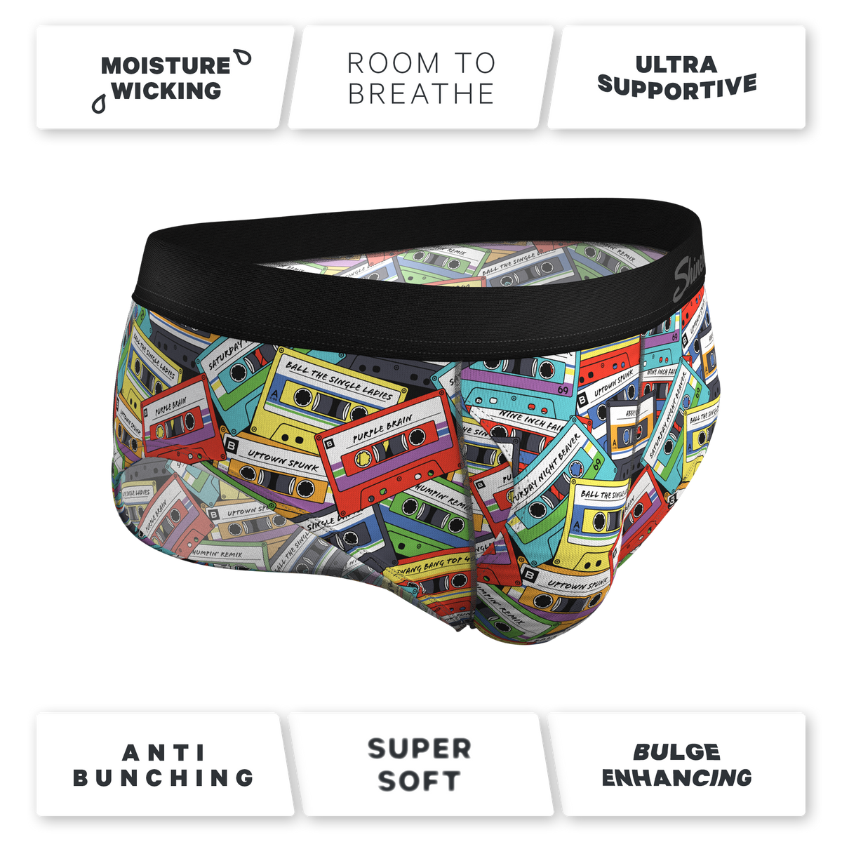 The Mixtape | Cassette Tapes Ball Hammock® Pouch Underwear Briefs - Shinesty