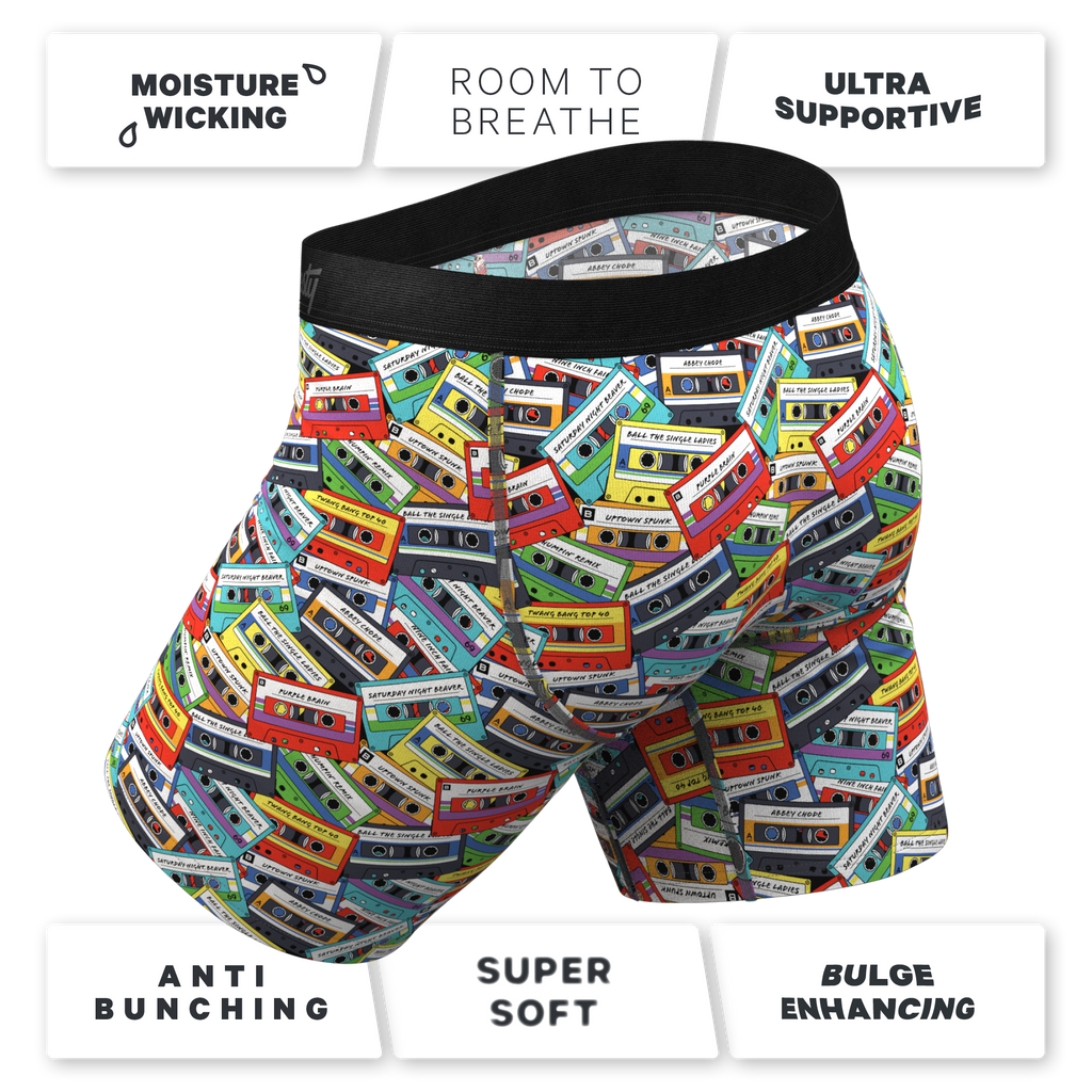 The Mixtape | Cassette Tapes Ball Hammock® Boxer - Long Leg - Shinesty