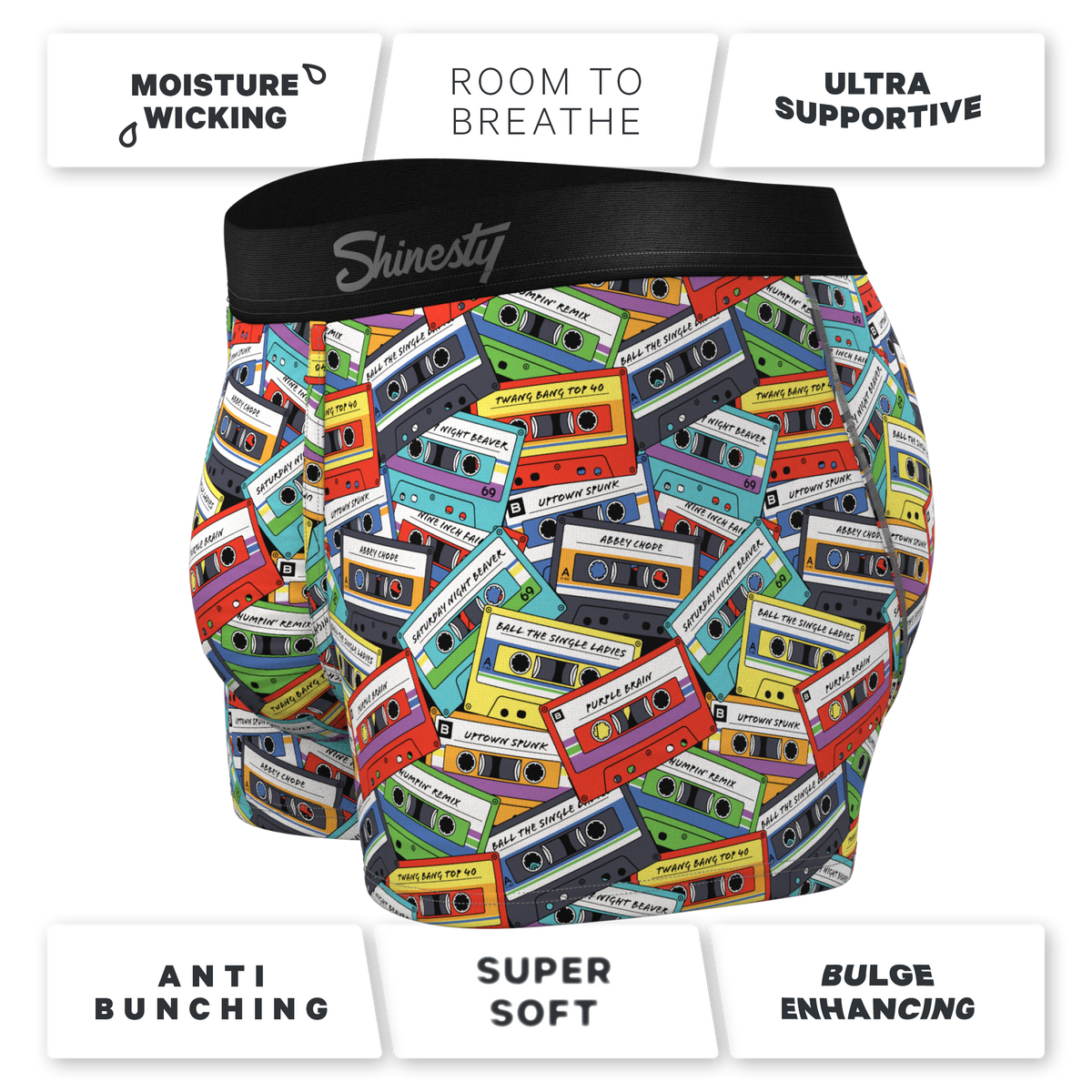 The Mixtape | Cassette Tapes Ball Hammock® Pouch Trunk Underwear - Shinesty