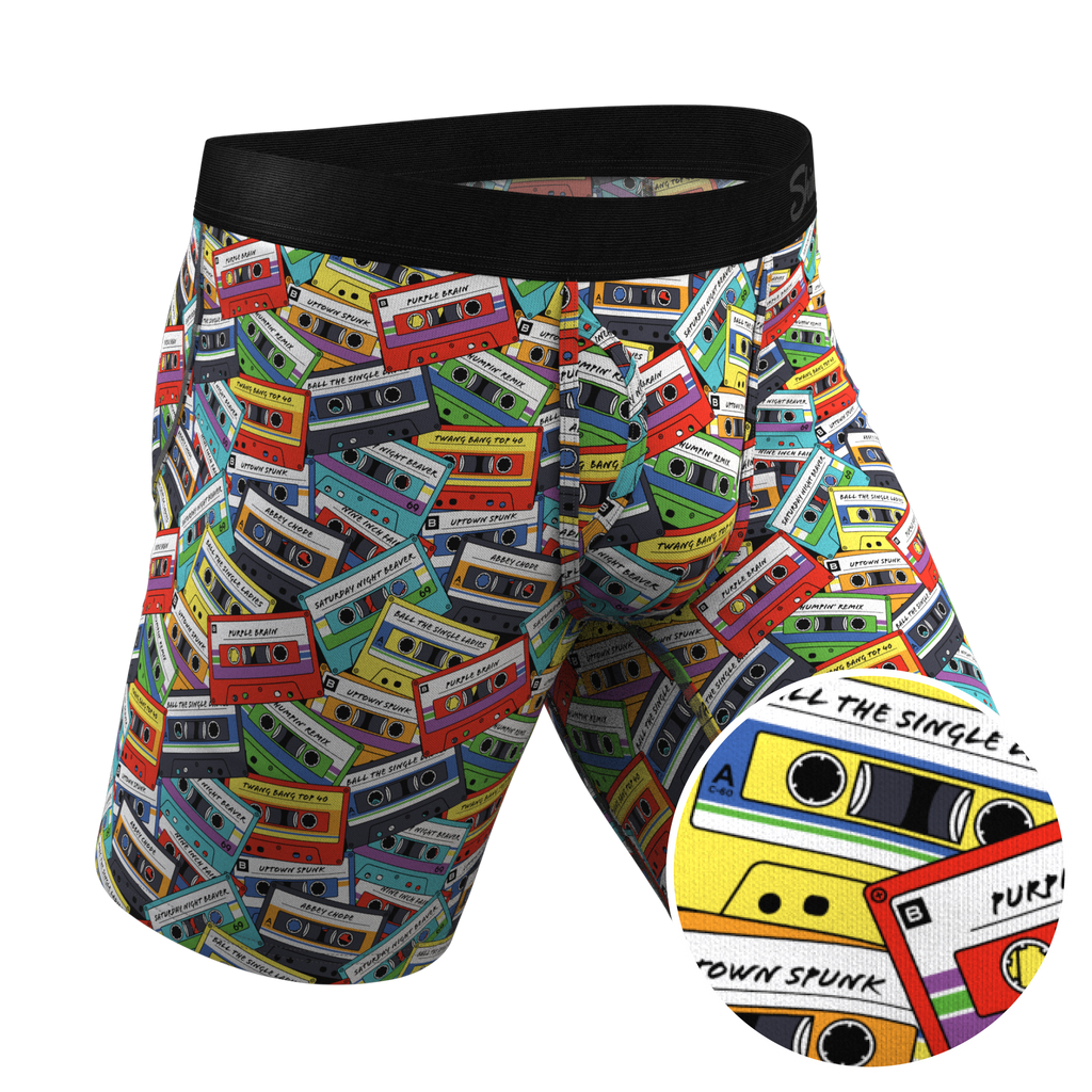 The Mixtape | Cassette Tapes Ball Hammock® Boxer - Long Leg - Shinesty