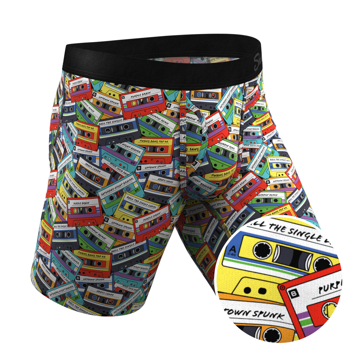 The Mixtape | Cassette Tapes Ball Hammock® Boxer - Long Leg - Shinesty