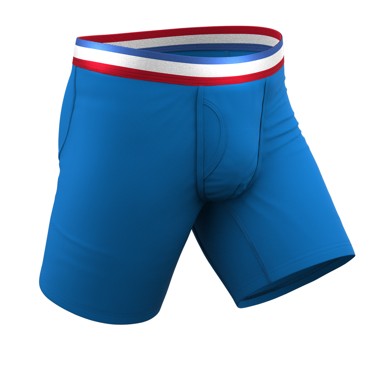 The Morning Glory | Blue with USA Waistband Ball Hammock® Boxer - Long Leg - Shinesty