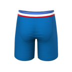 The Morning Glory | Blue with USA Waistband Ball Hammock® Boxer - Long Leg - Shinesty