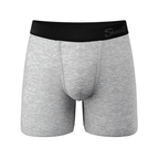 The Gray Area | Heather Grey Ball Hammock® Boxer and Cheeky Matching Couples Underwear 2 Pack - Shinesty