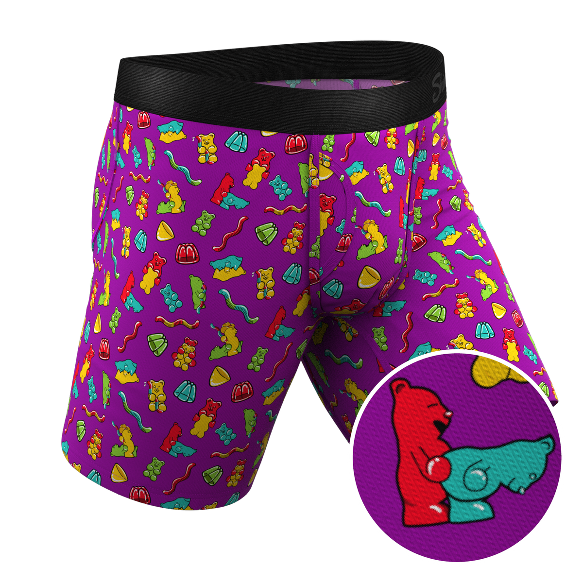 The Naughty Bears | Gummy Bear Ball Hammock® Boxer - Long Leg - Shinesty