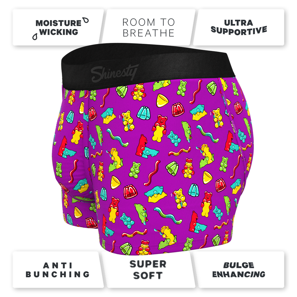 The Naughty Bears | Gummy Bear Ball Hammock® Pouch Trunks Underwear - Shinesty