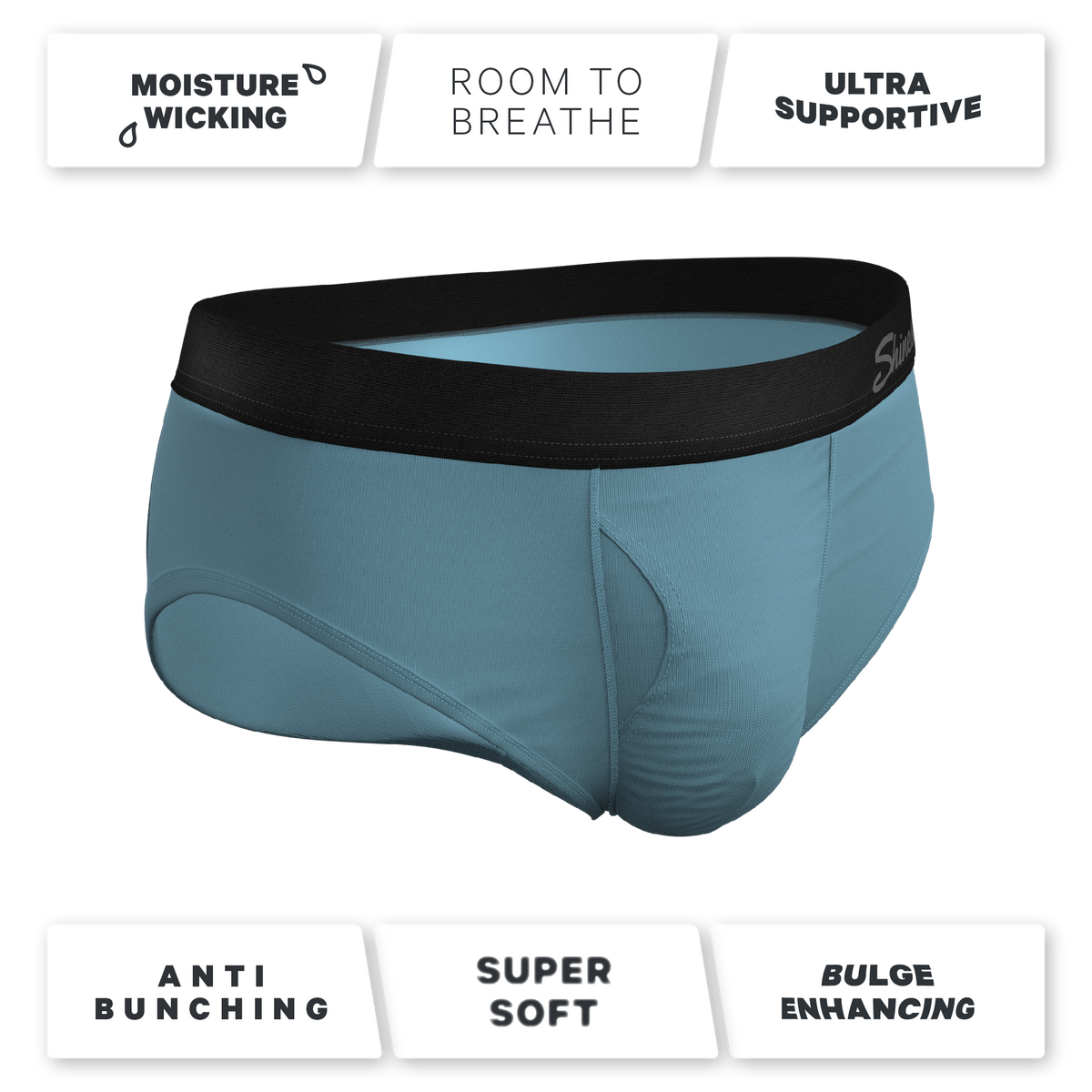 The Neptune | Slate Blue Ball Hammock® Pouch Underwear Briefs - Shinesty