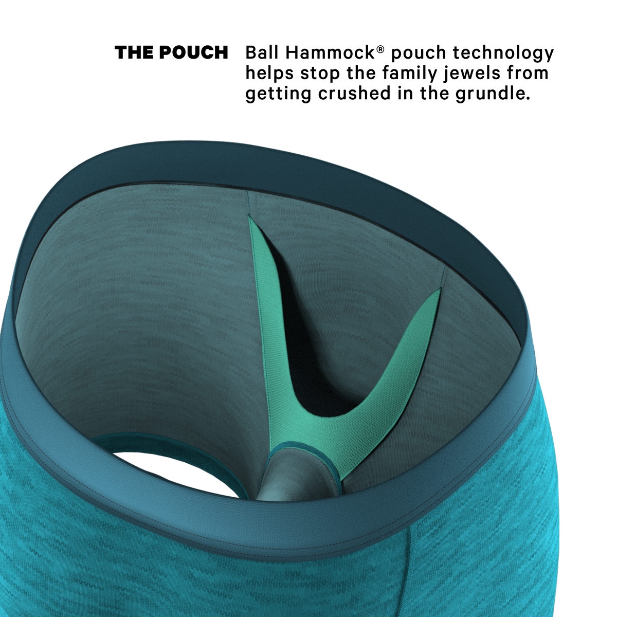 The Nerves of Teal | Teal Heather Ball Hammock® Pouch Underwear - Shinesty