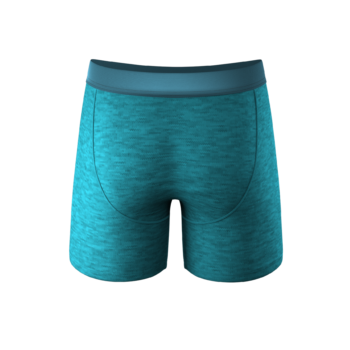 The Nerves of Teal | Teal Heather Ball Hammock® Pouch Underwear With Fly - Shinesty