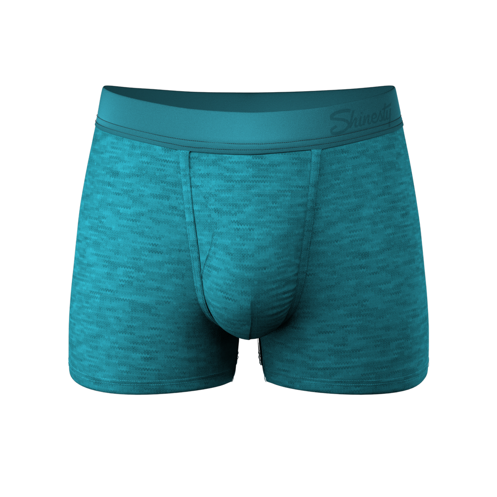The Nerves of Teal | Teal Heather Ball Hammock® Pouch Trunks Underwear - Shinesty