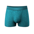 The Nerves of Teal | Teal Heather Ball Hammock® Pouch Trunks Underwear - Shinesty
