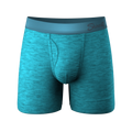 The Nerves of Teal | Teal Heather Ball Hammock® Pouch Underwear With Fly - Shinesty