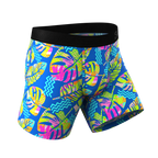 The Oahu Rendezvous | Tropical Leaves Ball Hammock® Pouch Underwear - Shinesty