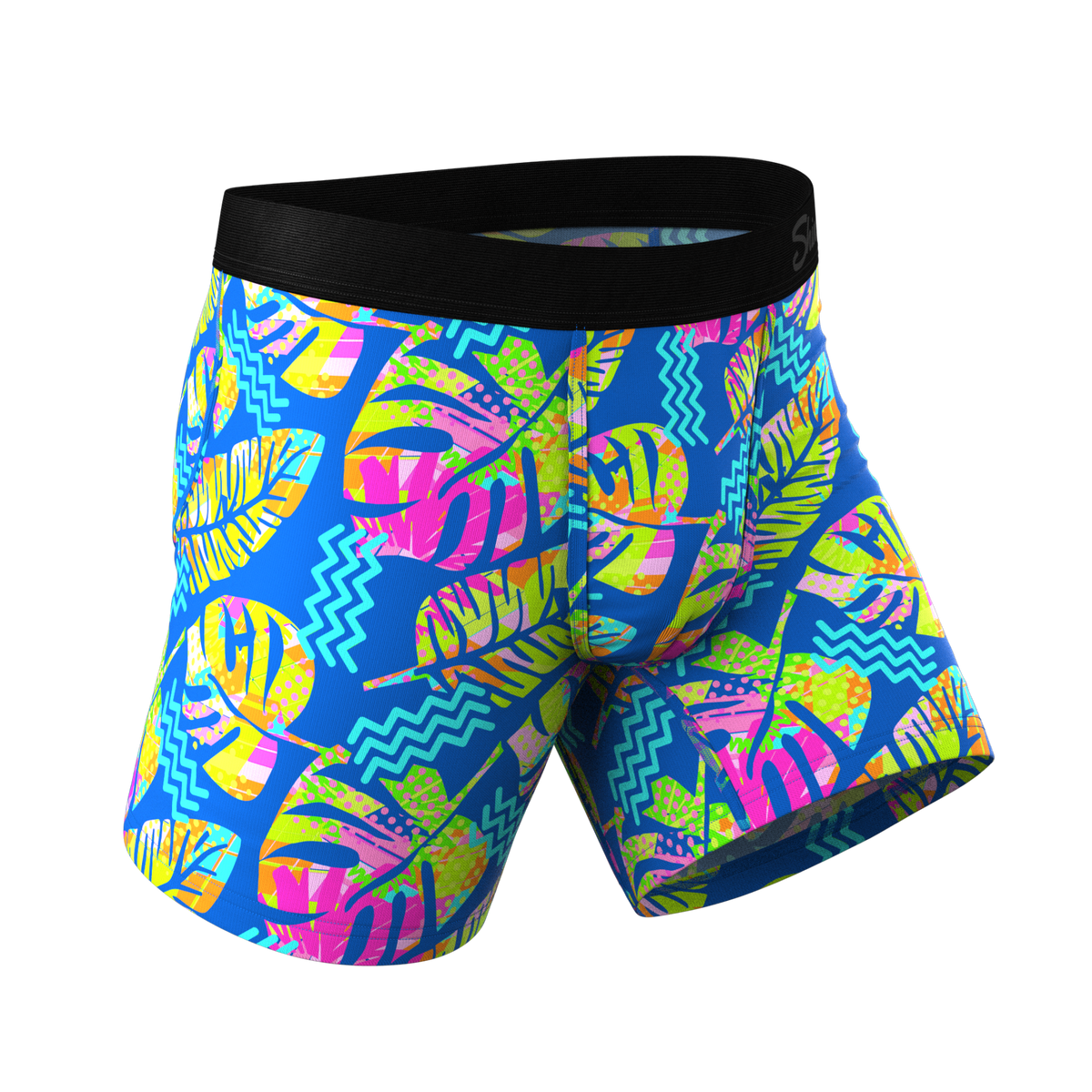 The Oahu Rendezvous | Tropical Leaves Ball Hammock® Pouch Underwear - Shinesty