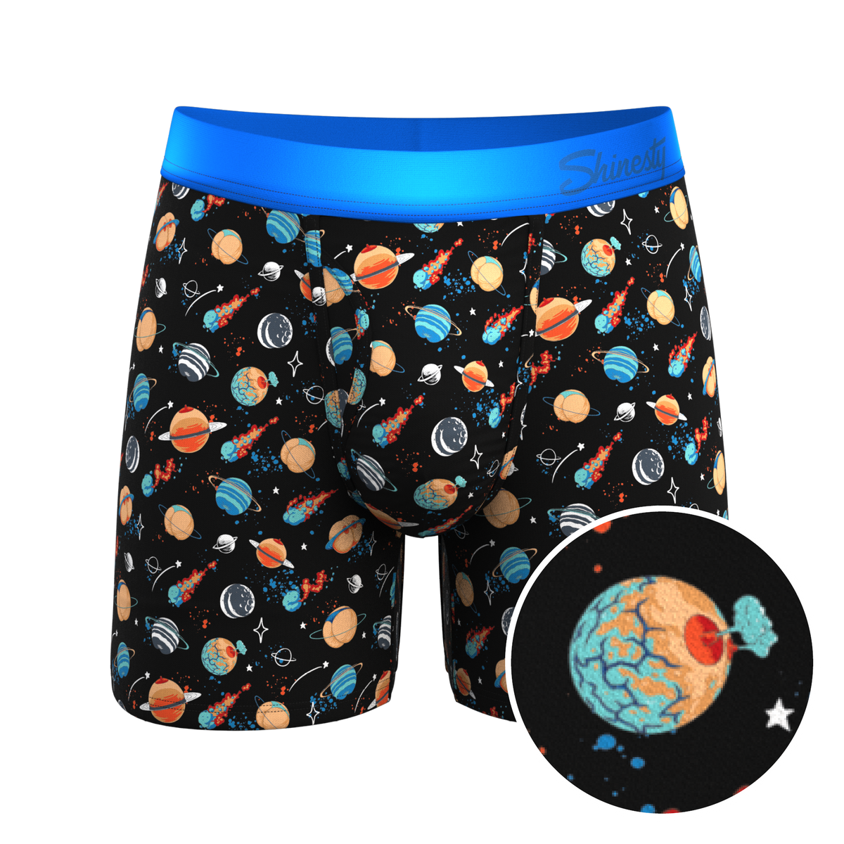 The Personal Space | Outer Space Ball Hammock® Pouch Underwear With Fly - Shinesty