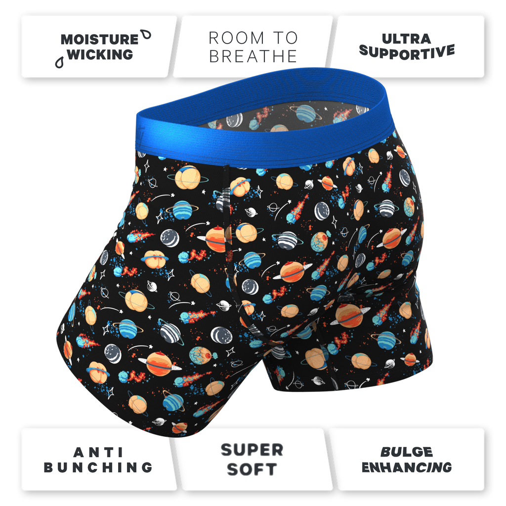 The Personal Space | Outer Space Ball Hammock® Pouch Underwear With Fly - Shinesty