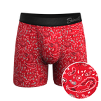 The Outlaw | Naughty Paisley Ball Hammock® Pouch Underwear With Fly - Shinesty