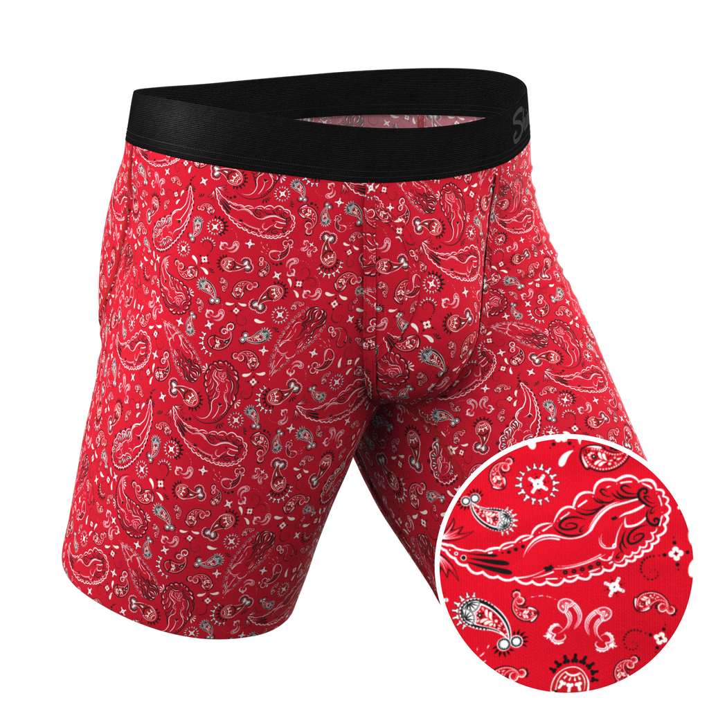 The Outlaw | Naughty Paisley Ball Hammock® Boxer - Long Leg - Shinesty