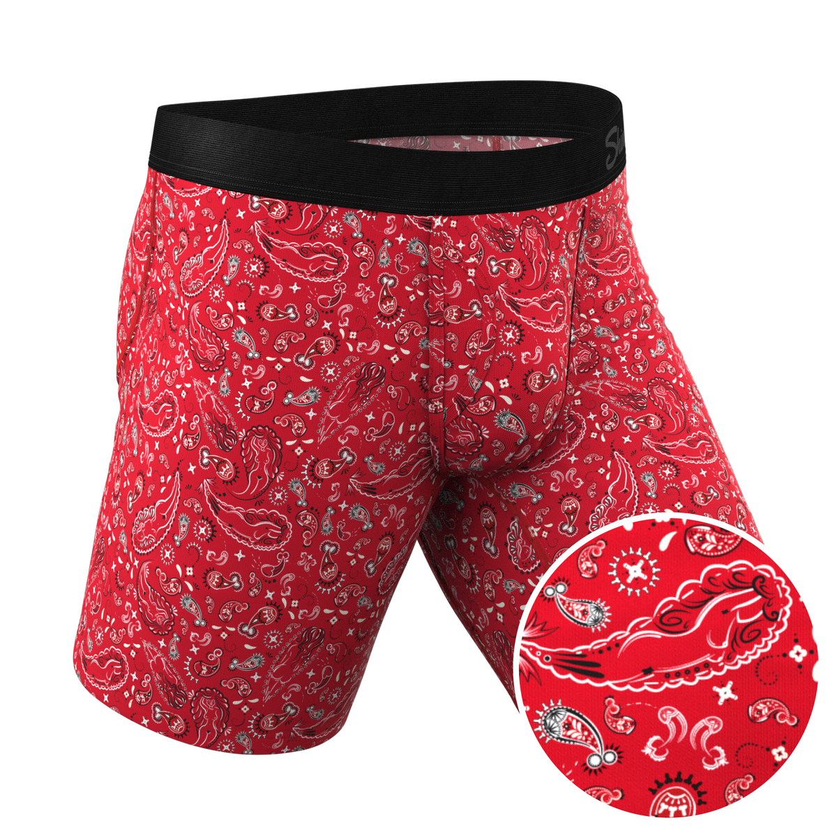 The Outlaw | Naughty Paisley Ball Hammock® Boxer - Long Leg - Shinesty