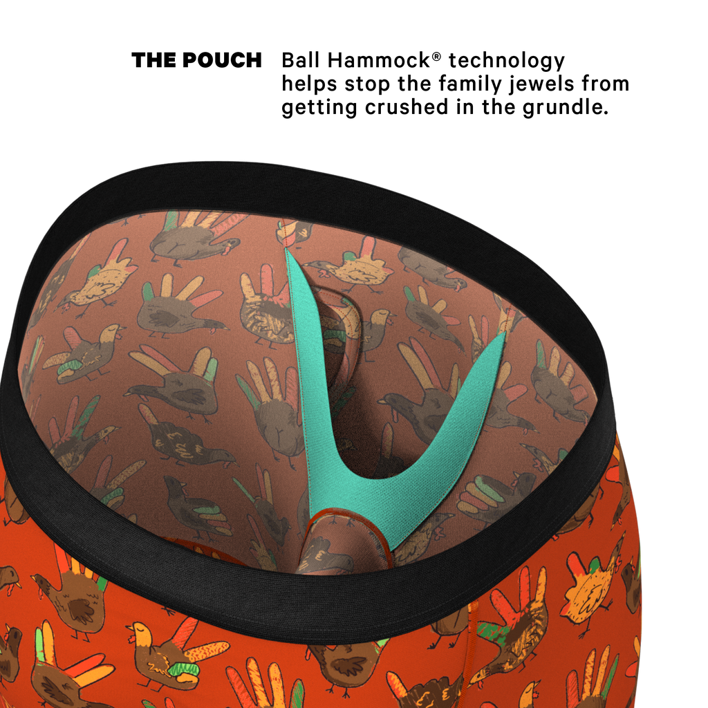 The Party Fowl | Thanksgiving Turkey Ball Hammock® Boxer - Long Leg - Shinesty