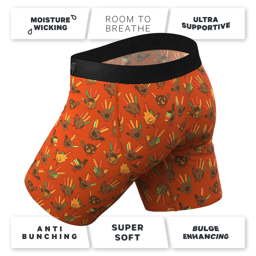 The Party Fowl | Thanksgiving Turkey Ball Hammock® Boxer - Long Leg - Shinesty