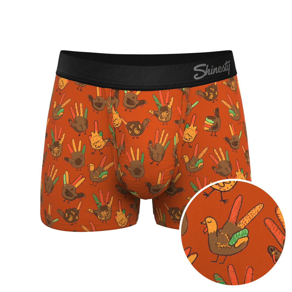 The Party Fowl | Thanksgiving Turkey Ball Hammock® Pouch Trunks Underwear - Shinesty
