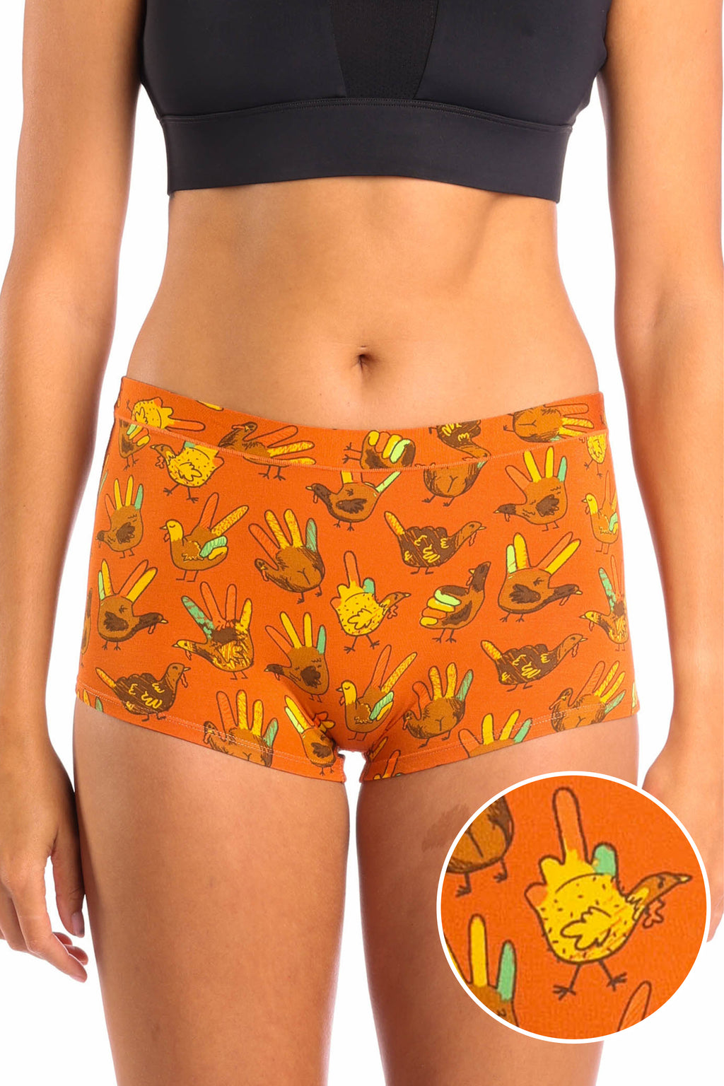 The Party Fowl | Thanksgiving Turkey Modal Boyshort Underwear - Shinesty