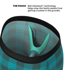 The Plaid And Simple | Green Buffalo Check Ball Hammock® Boxer - Long Leg - Shinesty