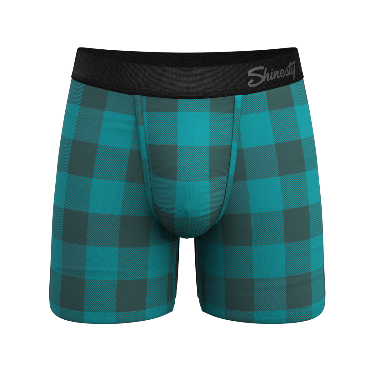 The Plaid And Simple | Green Buffalo Check Ball Hammock® Pouch Underwear - Shinesty