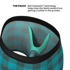 The Plaid And Simple | Green Buffalo Check Ball Hammock® Pouch Underwear - Shinesty