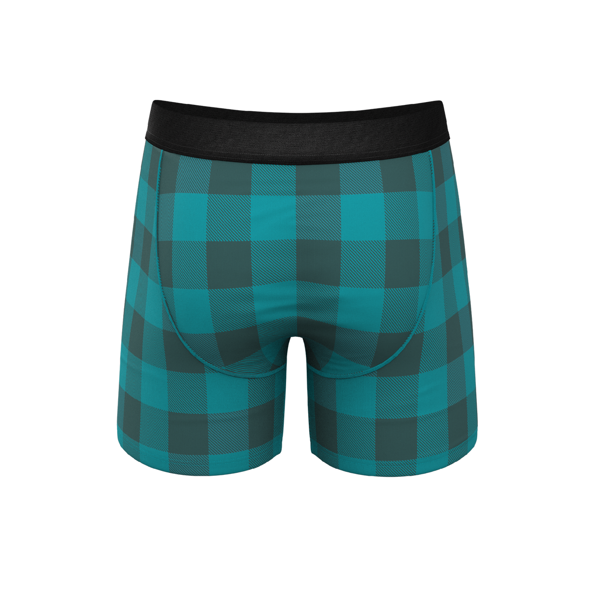 The Plaid And Simple | Green Buffalo Check Ball Hammock® Pouch Underwear - Shinesty