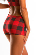The Red & Black Lumberjack | Buffalo Check Boyshort Underwear - Shinesty