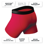 The Red Velvet | Dark Red Ball Hammock® Pouch Underwear With Fly - Shinesty