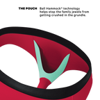 The Red Velvet | Dark Red Ball Hammock® Pouch Underwear Briefs - Shinesty