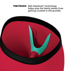 The Red Velvet | Dark Red Ball Hammock® Boxer - Long Leg - Shinesty