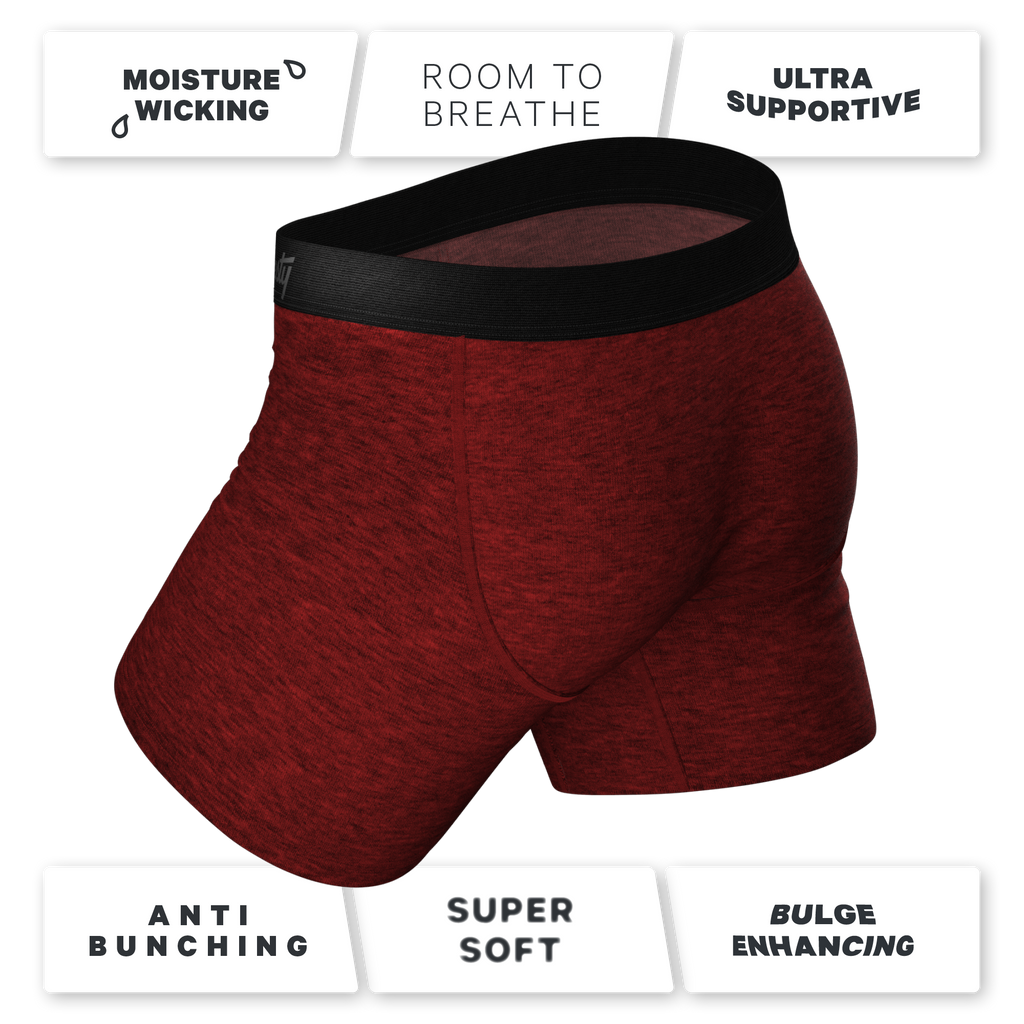 The Romeo | Red Heather Ball Hammock® Pouch Underwear - Shinesty
