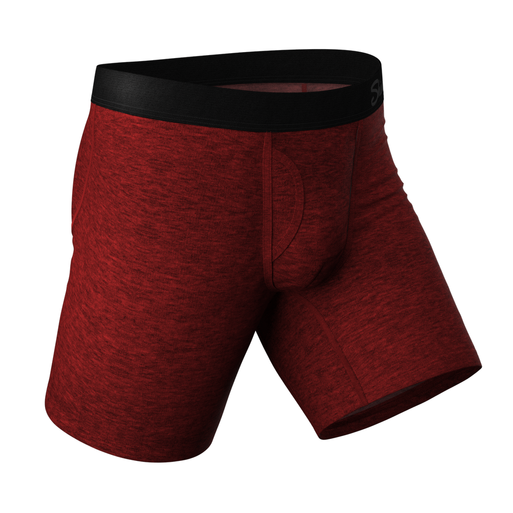 The Romeo | Red Heather Ball Hammock® Boxer - Long Leg - Shinesty