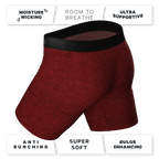 The Romeo | Red Heather Ball Hammock® Boxer - Long Leg - Shinesty